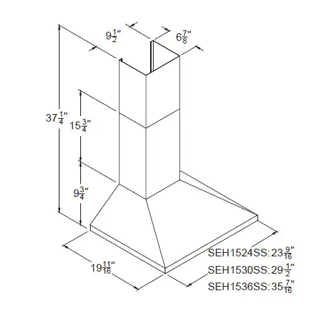 SUMMIT SEH1524SS Range Hood (2)