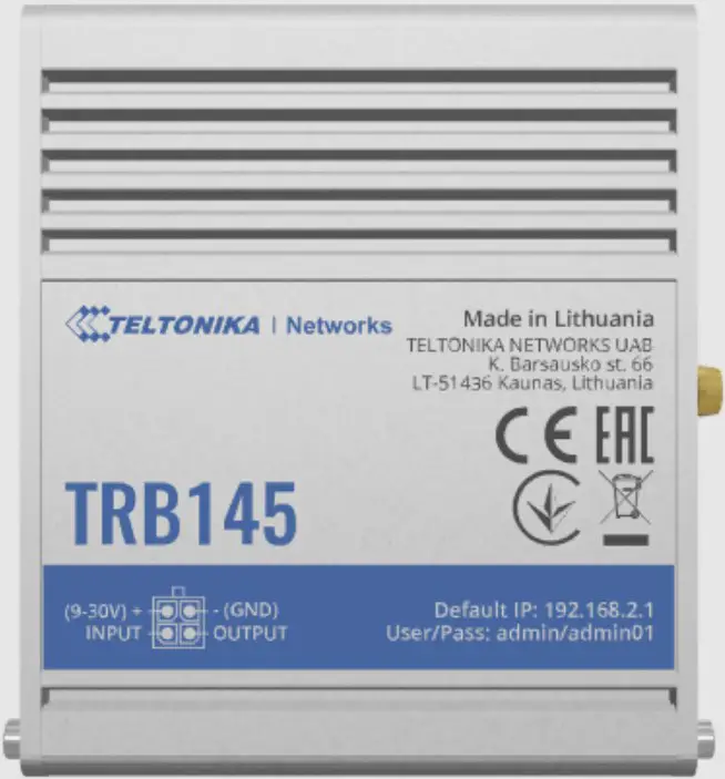 TELTONIKA TRB145 Industrial Rugged LTE RS485 Gateway