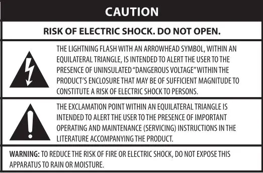 JBL HARMAN PartyBox 1000 - Caution Info