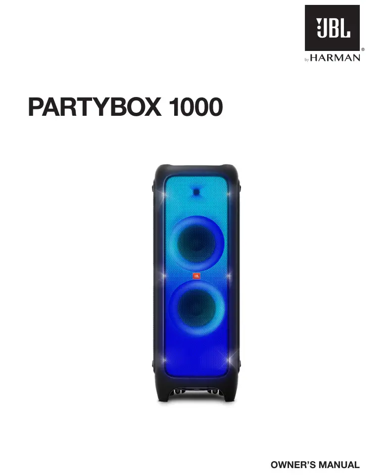 JBL HARMAN PartyBox 1000 Owner's Manual