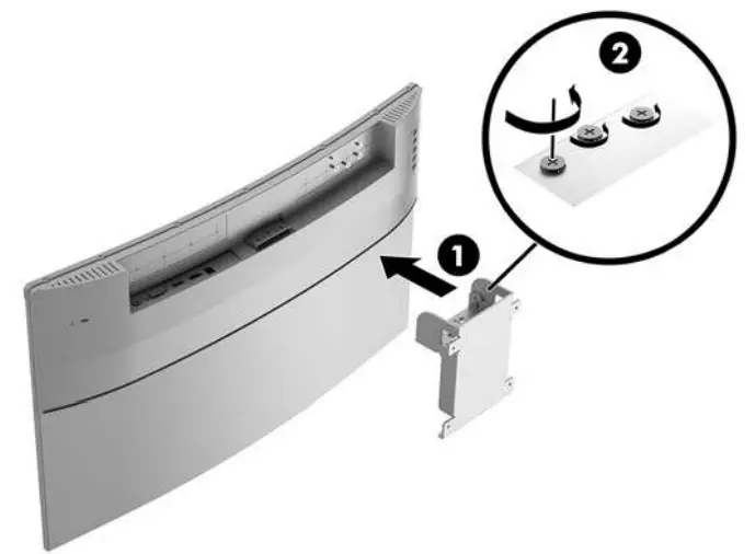 hp Z4N74AA 27 Curved Display Monitor - screws