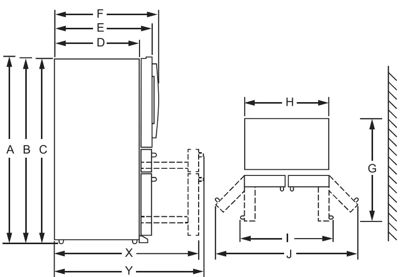 CAFE CXE22 4 French Door Refrigerator - tools1