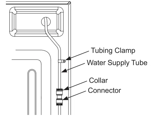 CAFE CXE22 4 French Door Refrigerator - tube