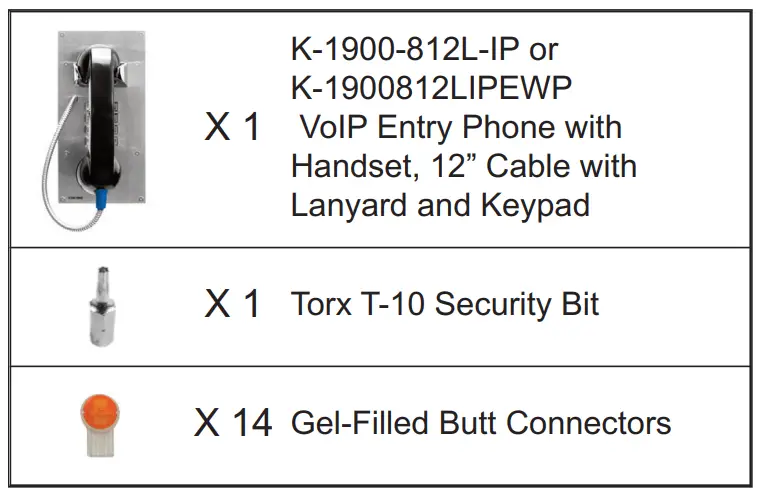 VIKING K-1900-812L-IP VoIP SIP Panel Phone - fig1