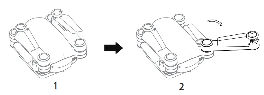 TOZO Q1012 Drone RC Quadcopter - Unfold the aircraft
