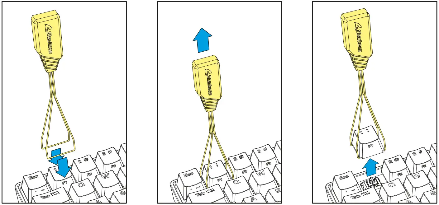 Sharkoon SGK50S4 Skiller Mechanical Keyboard - REMOVE OF KEYCAPS