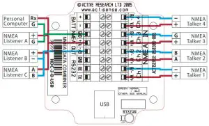Actisense NDC-3-B-USB Data Combiner - Connecting to NMEA devices