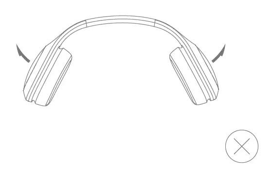 Please do not bend the headphones