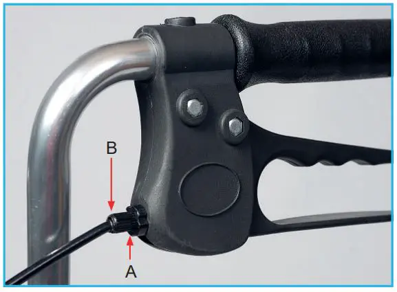 NRS M58203 2-in-1 Rollator and Transit Chair - Brake Adjustment