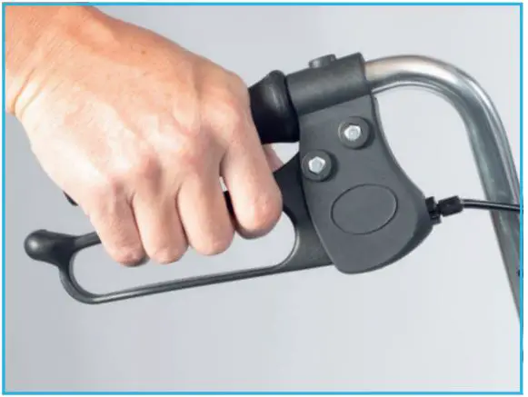 NRS M58203 2-in-1 Rollator and Transit Chair - Brake Operation