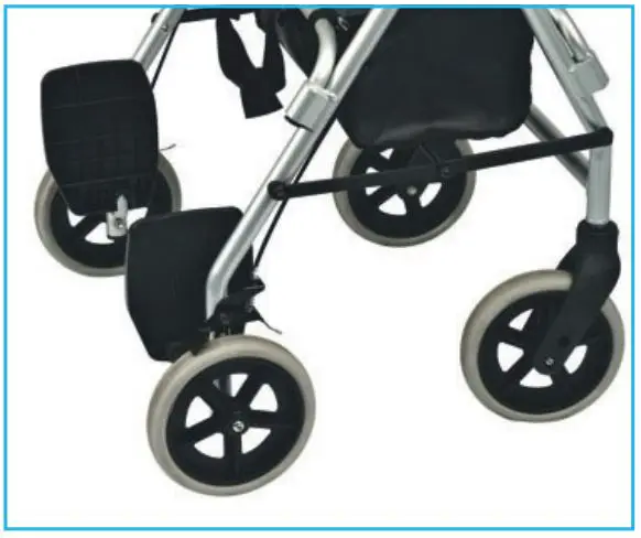 NRS M58203 2-in-1 Rollator and Transit Chair - Conversion to a Transit Chair