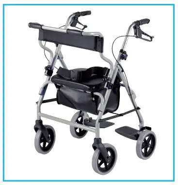NRS M58203 2-in-1 Rollator and Transit Chair - overview