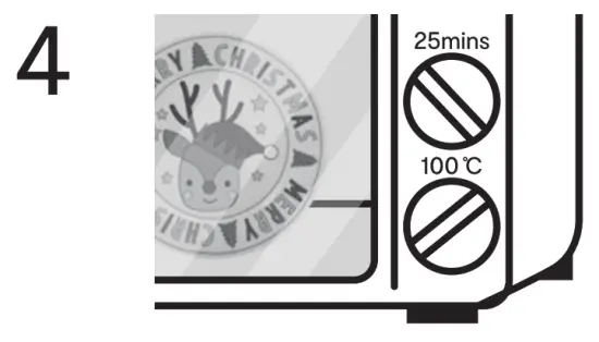 Kmart 822-Plate 9 Piece Christmas Colour Your Own Decorative Plate - heat