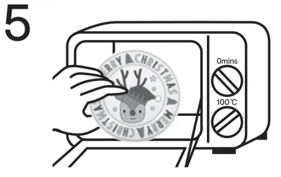 Kmart 822-Plate 9 Piece Christmas Colour Your Own Decorative Plate - off