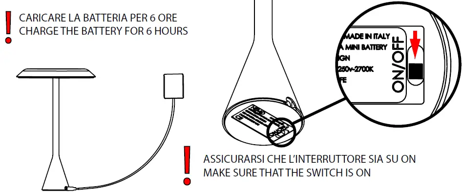 NEMO PNM LXX 12 Panama Mini Battery LED Table Lamp fig 1