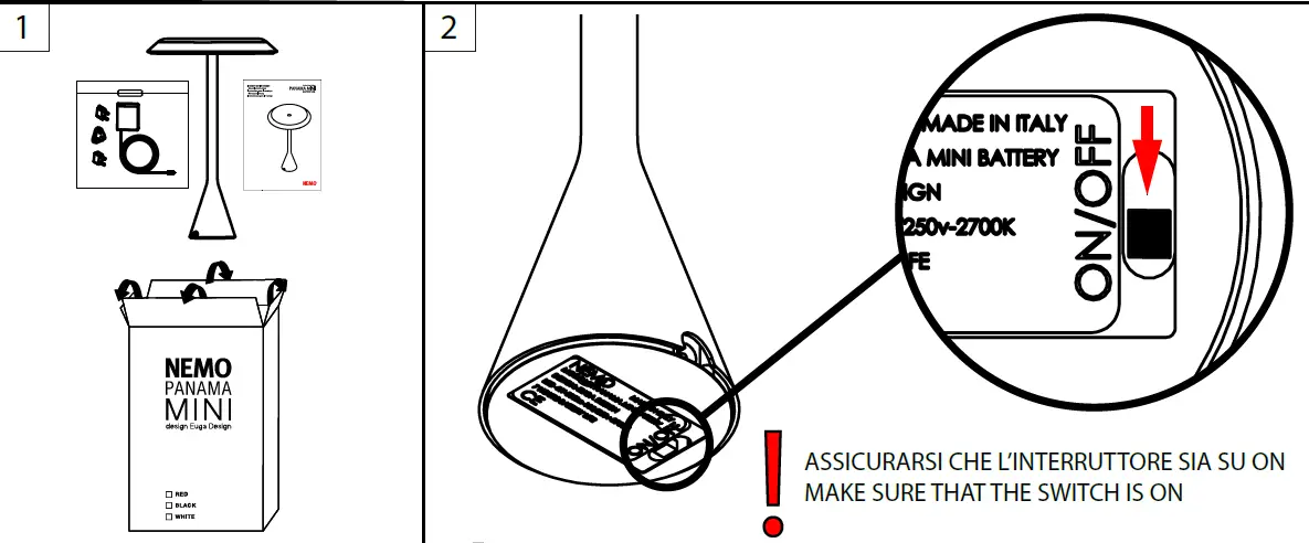 NEMO PNM LXX 12 Panama Mini Battery LED Table Lamp fig 4