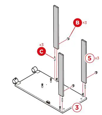 bcp SKY5834 Folding Sewing Craft Table Instruction fig 10