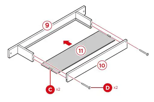 bcp SKY5834 Folding Sewing Craft Table Instruction fig 15