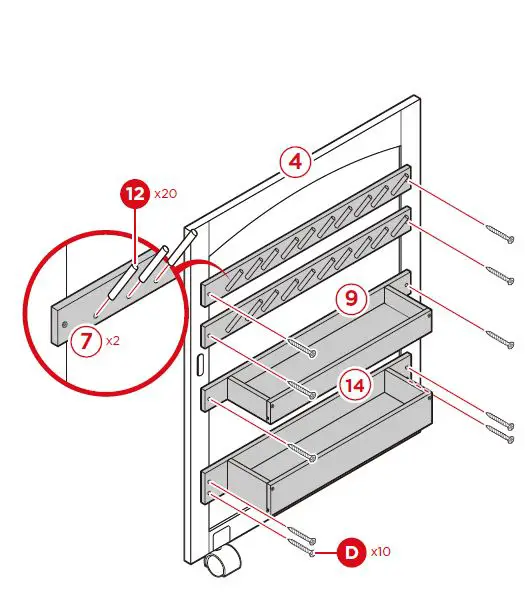 bcp SKY5834 Folding Sewing Craft Table Instruction fig 19