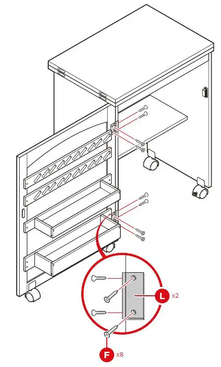 bcp SKY5834 Folding Sewing Craft Table Instruction fig 20