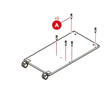 bcp SKY5834 Folding Sewing Craft Table Instruction fig 7