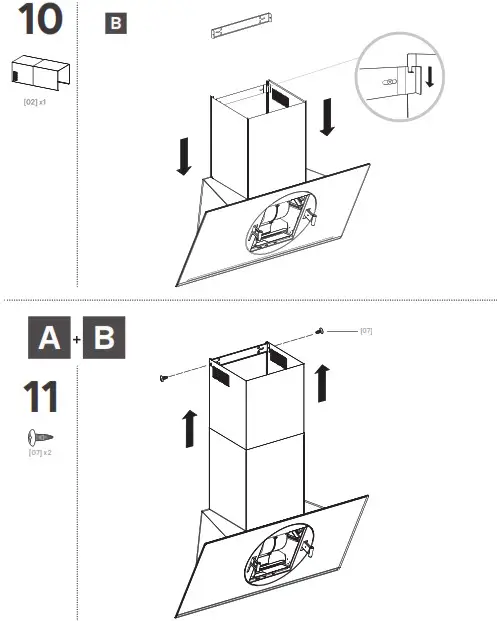 GoodHome GHAGRO90 Bamia Glass Round Angled Cooker Hood- 10