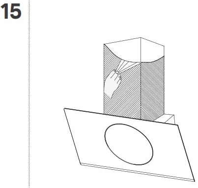 GoodHome GHAGRO90 Bamia Glass Round Angled Cooker Hood- 15