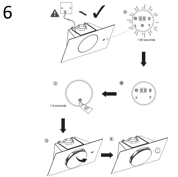 GoodHome GHAGRO90 Bamia Glass Round Angled Cooker Hood- 6