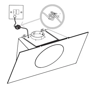 GoodHome GHAGRO90 Bamia Glass Round Angled Cooker Hood- Electrical Installation 2