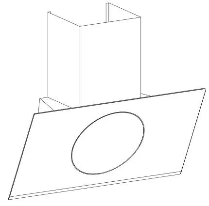 GoodHome GHAGRO90 Bamia Glass Round Angled Cooker Hood