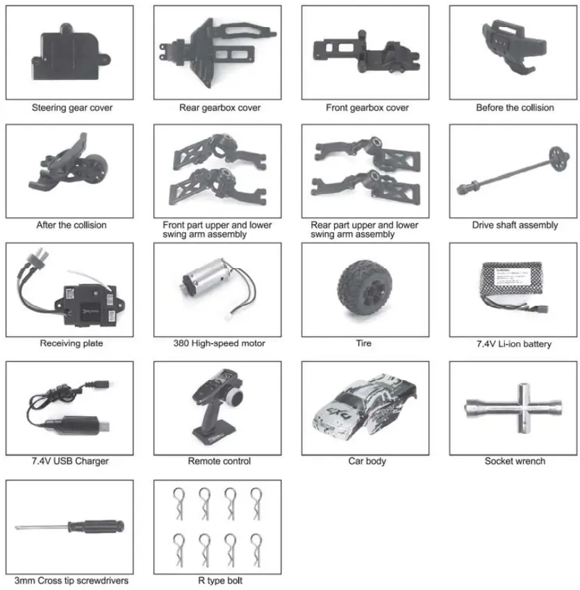 DEVIVAE XDKJ 022 36KM H RC Power 4WD Off Road Car 2 4GHz Radio System - Sales Parts view 1