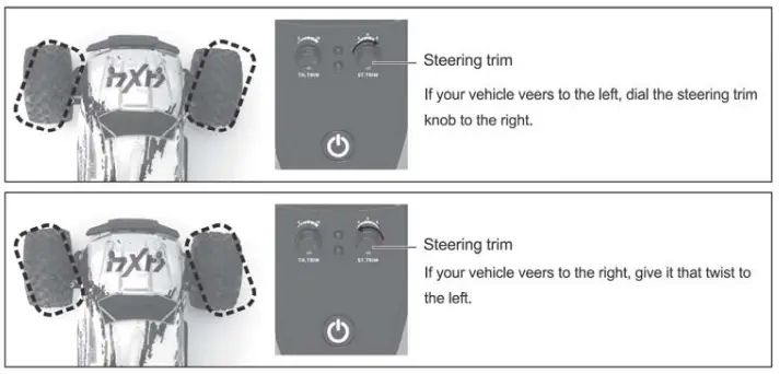 DEVIVAE XDKJ 022 36KM H RC Power 4WD Off Road Car 2 4GHz Radio System - Steering trim
