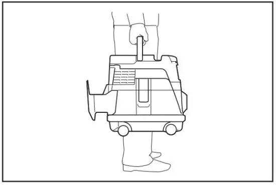 makita DVC864L Cordless Vacuum Cleaner - Carriage handle