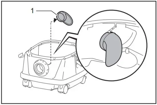 makita DVC864L Cordless Vacuum Cleaner - Installing the paper pack
