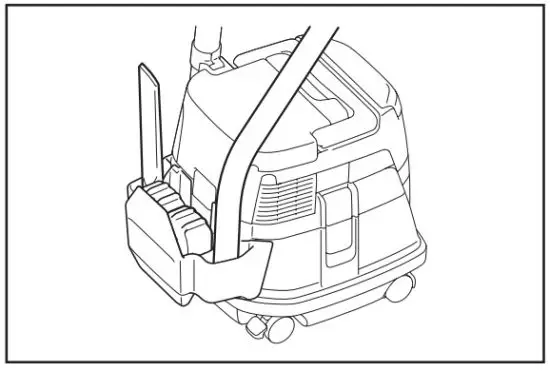 makita DVC864L Cordless Vacuum Cleaner - Installing the tool box 2