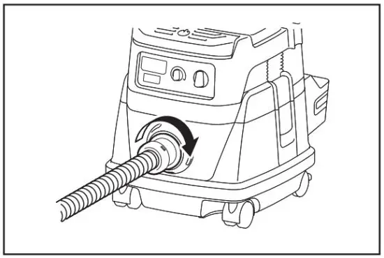 makita DVC864L Cordless Vacuum Cleaner - Installing the tool box 3