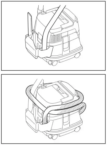 makita DVC864L Cordless Vacuum Cleaner - Storage of accessories