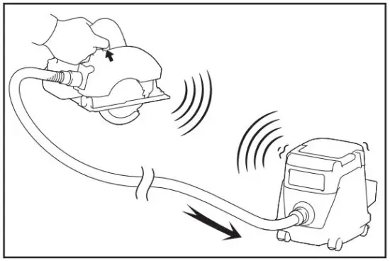 makita DVC864L Cordless Vacuum Cleaner - activation function