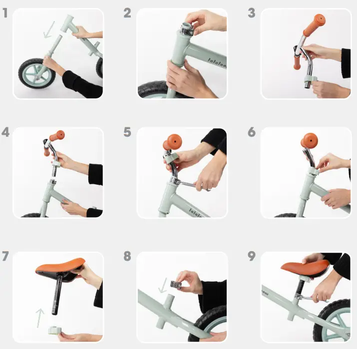 lalaloom 29785355 Berry Steel Walker Bike - fig