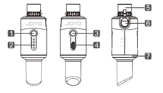 Joyo Technology MW-1 Wireless Microphone System - panel
