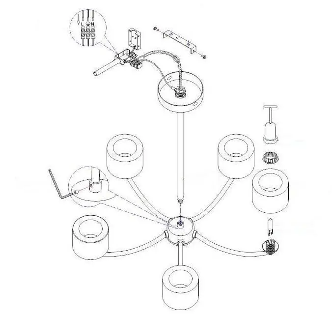 Johan Lewis Paige Ceiling Fitting -0 fitting