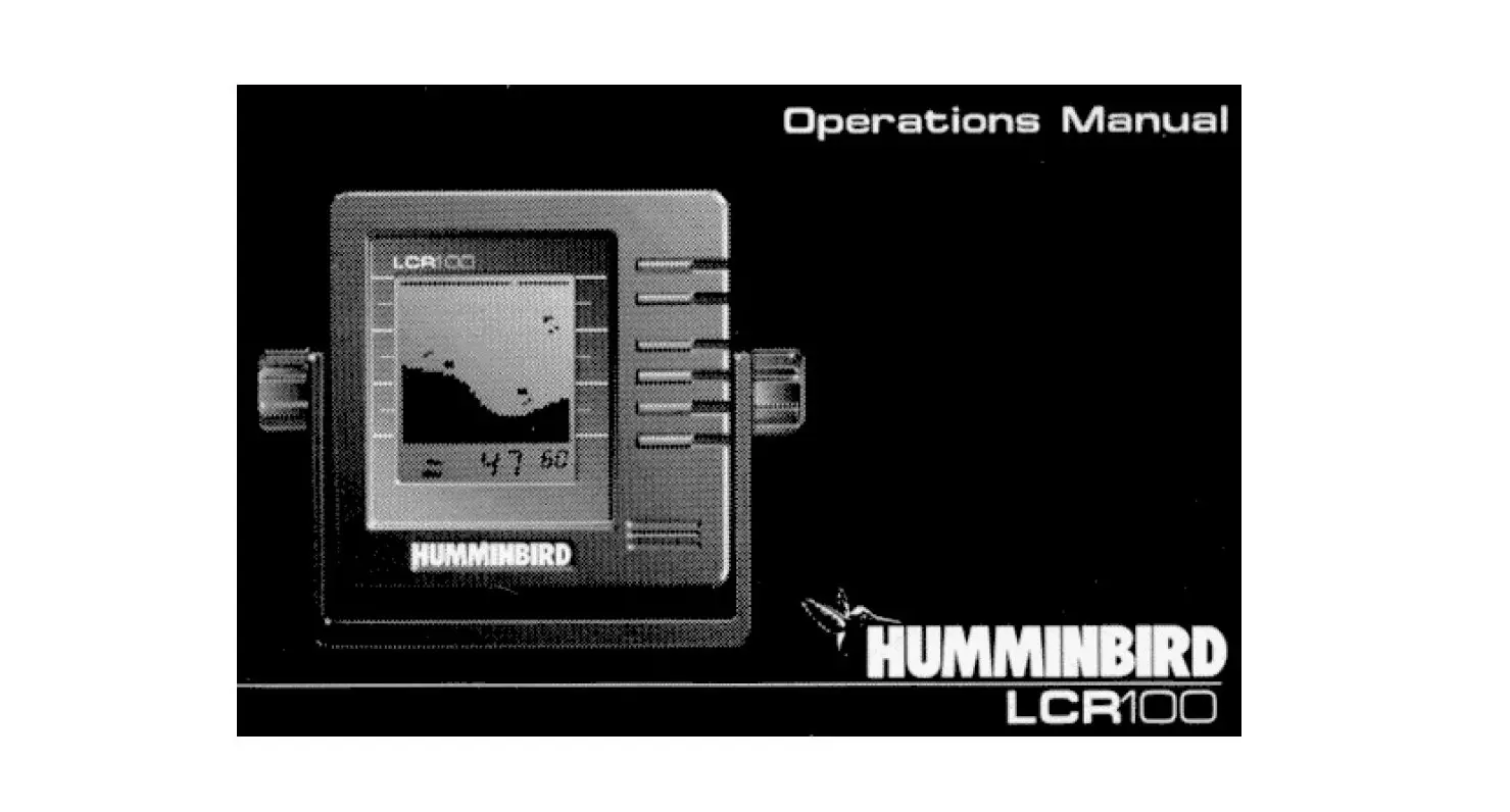 Humminbird Lcr100 Fish Finder Instruction Manual Humminbird Lcr100 Fish Finder Instruction Manual