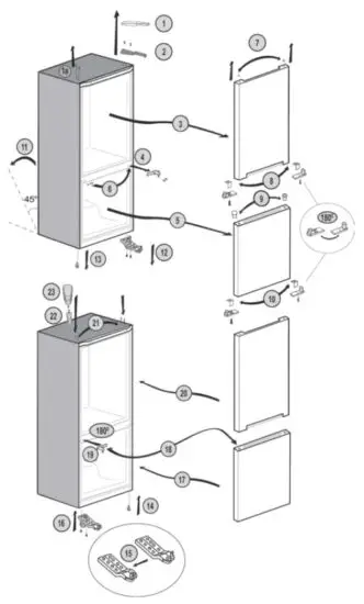 beko RCHA305K30WN Frost Free Refrigerator - overview 2