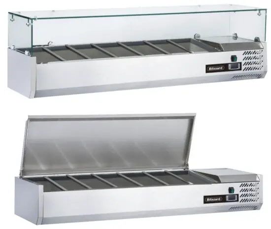 Blizzard R600A Refrigerated Countertop Prep Rail