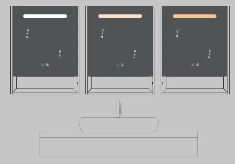 ETPRO 21 in. W x 30 in. H LED Rectangular Black Wood Surface Mount Medicine Cabinet FIG 10