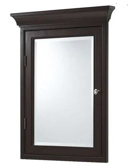 ETPRO 21 in. W x 30 in. H LED Rectangular Black Wood Surface Mount Medicine Cabinet PRODUCT