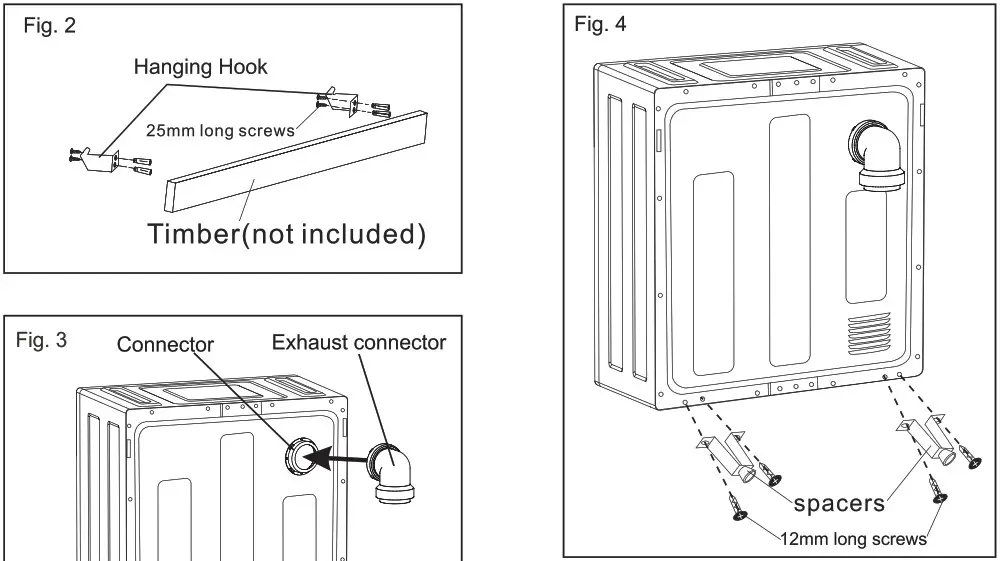 Esatto VDE45W Vented Dryer 4 5kg - Installation Instructions 5