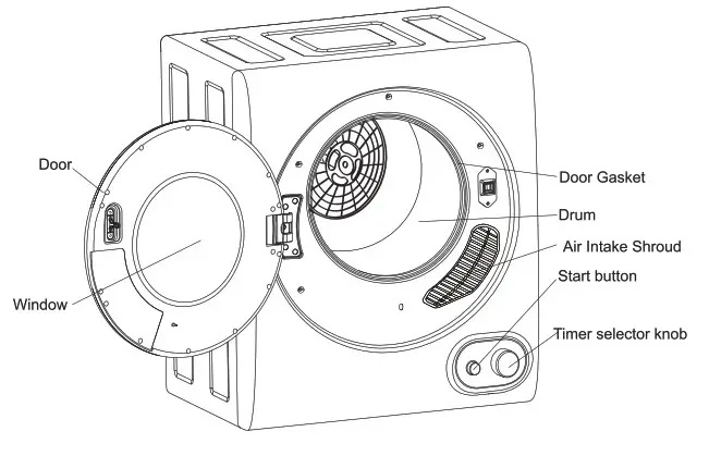 Esatto VDE45W Vented Dryer 4 5kg - Your Esatto Vented Dryer 1