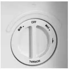 INVENTUM RVR551B Freestanding Retro Freezer - ADJUSTING THE TEMPERATURE