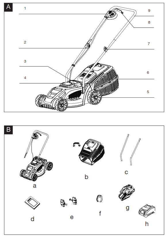 YARD FORCE Cordless Lawnmower-